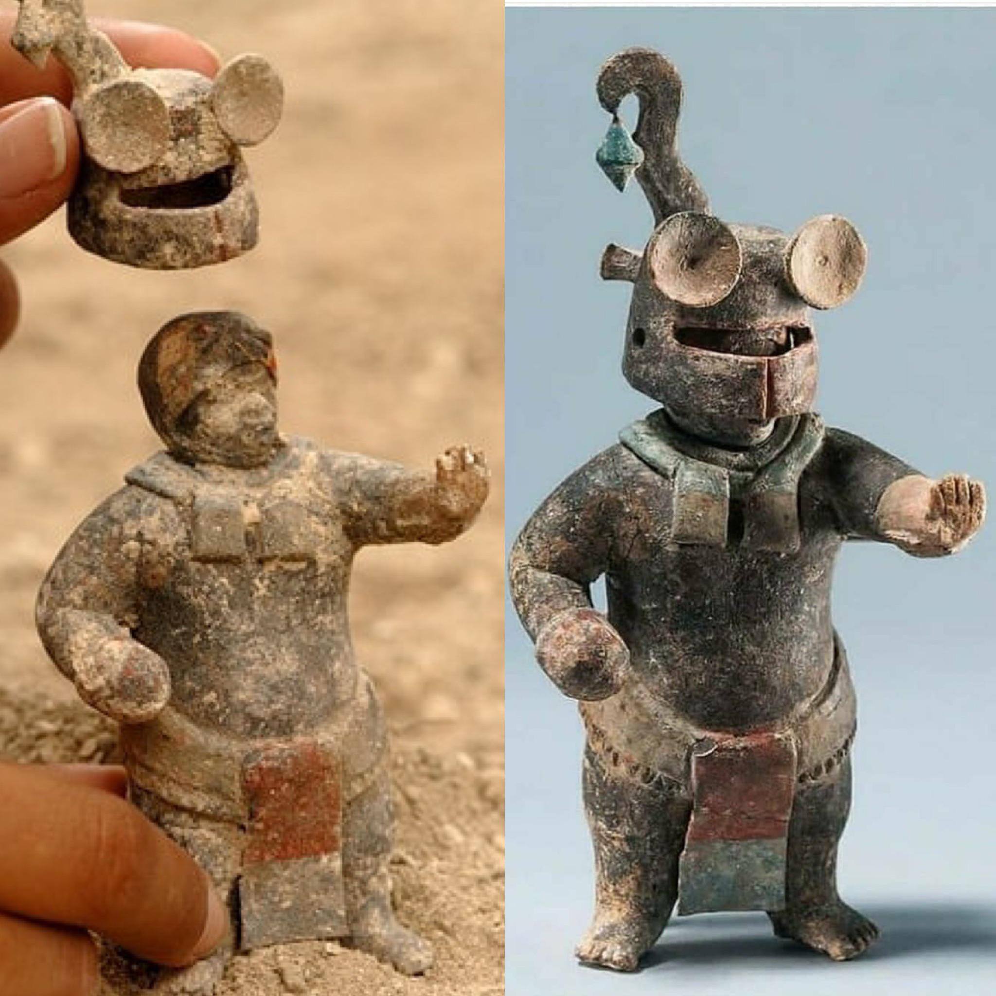 La prima “action figure” della storia? Una statuetta Maya, con elmo rimovibile